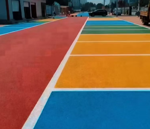 彩色沥青路面施工，景观道路铺装解决方案